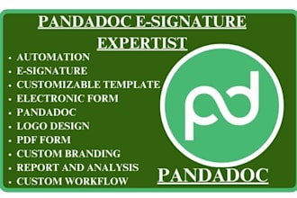 setup automation e signature customizable template electronic form on pandadoc
