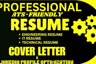 craft engineering resume, technical resume, IT resume and cover letter