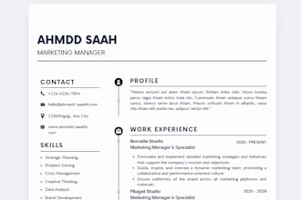 write a professional and ats friendly resume
