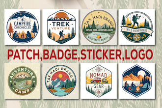 design round badge logo, stamp, patch, military, label, sticker for you