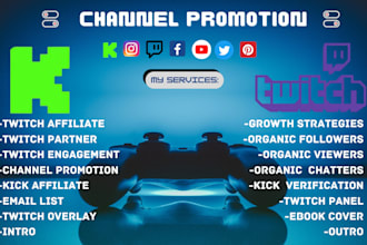 organically promote and bring live viewers to your twitch or kick channel