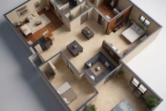 draw , redraw 2d architectural floor plan, blueprint autocad