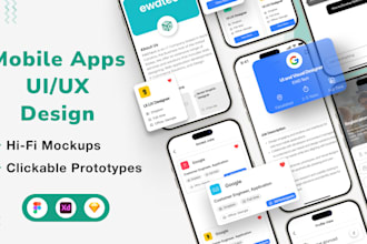 design modern, clean and amazing mobile app UI UX design in figma