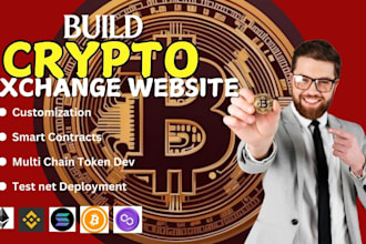build crypto exchange website, crypto wallet app, ico website,erc20 crypto token