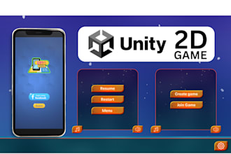 do unity 2d game development for mobile game android game ios game