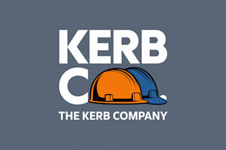 create kerb and channel concreting company logo  design