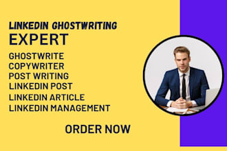 be your linkedin content manager ghostwrite your posts and articles for you