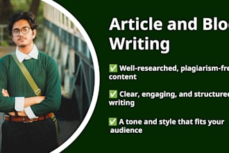 write well structured blog or article