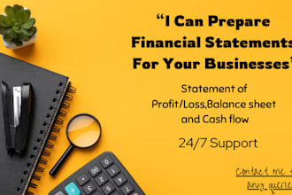 prepare profit and loss, balance sheet, and cash flow statements