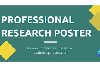 design a professional research poster in canva for  presentations