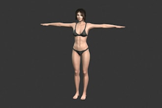3d stylized character,unreal engine,3d chibi model,3d animaze avatar,nsfw model