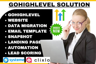 migrate clone systeme io automation landing page clixlo website to gohighlevel