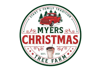 design christmas tree farm branding logo