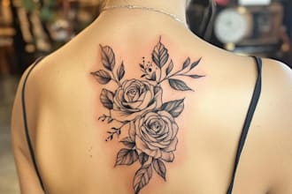 design line art from your photos for tattoo design