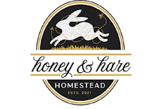 design animated honey hare homestead logo