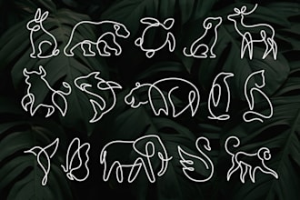 design unique minimalist line art icons for your brand