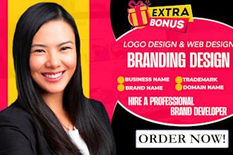 create catchy brand name, logo design, web design, business name and slogan