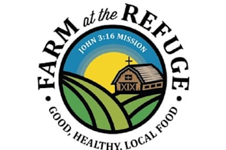design monogram healthy food new farm logo