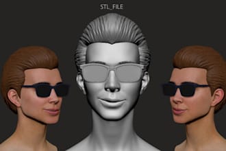 sculpt high quality prototype 3d model for printing and game character render