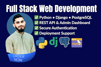 build a modern full stack web application using python django and postgresql