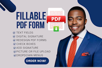 create fillable pdf, word forms, excel forms, design fillable pdf form,