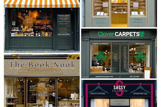 design your new awesome shop front sign or business logo