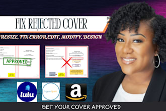 fix edit resize format modify your rejected KDP book cover book formatting