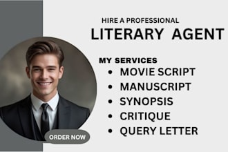 find literary agent for fiction book movie script children book screenplay