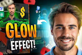 design attractive clickbait glow effect youtube thumbnail