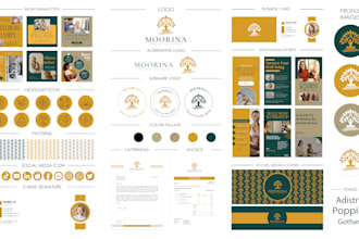 do luxury signature logo design, branding kit and brand identity kit