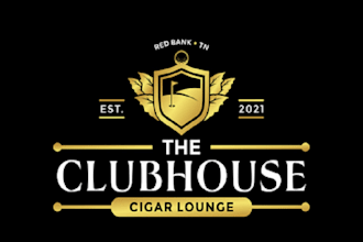 design high definition golf themed cigar lounge logo
