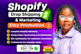 do shopify ecommerce marketing, etsy promotion, ebay promotion to boost sales