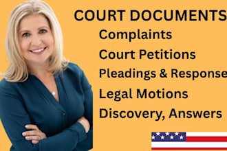 be your online lawyer for motions, lawsuits, complaints