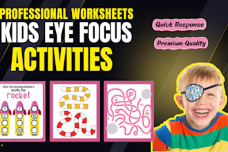 create kids eye focus worksheets puzzles, and coloring pages