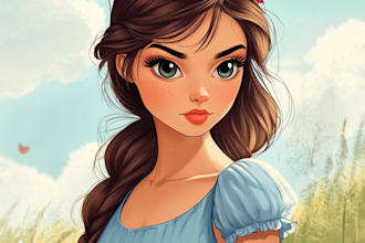do your portrait in disney cartoon style caricature
