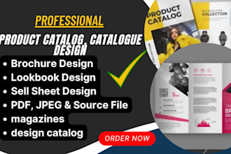 design product catalog, brochure magazine sell sheet lookbook catalogue designrr