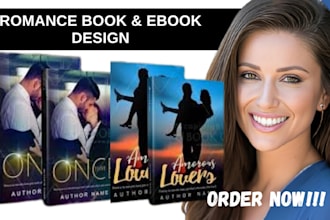 create fantasy book cover, romance book cover and ebook cover design