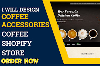 design coffee shopify store coffee accessories shopify store with subscription