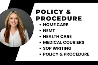 write home care policy and procedures manual for health care