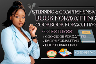 provide creative cookbook formatting services for amazon KDP
