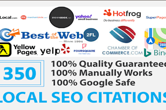 do quality 350 USA local citations directory submissions for local SEO