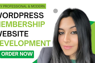 develop wordpress membership website, subscription website lms website