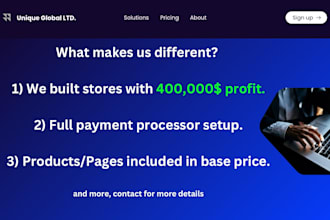 setup and design shopify store with payment processor