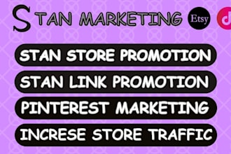 setup stan store promotion stan store design stan store marketing etsy seo