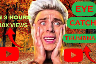 design attractive eye catchy thumbnail for youtube video
