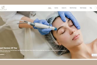 design a medical spa website, med spa, aesthics botox, dermal filler website