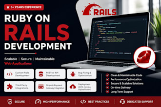 develop, fix, and maintain ruby on rails web applications