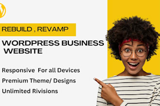 rebuild, revamp business,finance and booking single page wordpress website