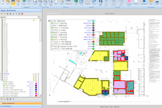 do detailed flooring, ceiling and wall finishes takeoff and estimates
