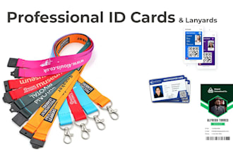design id cards with lanyard
